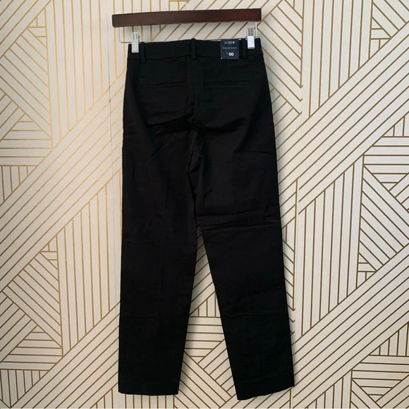 J Crew Kallie Pant Black Slim Stretch Dress Pants Office Work Casual 00 Ankle - Picture 9 of 10
